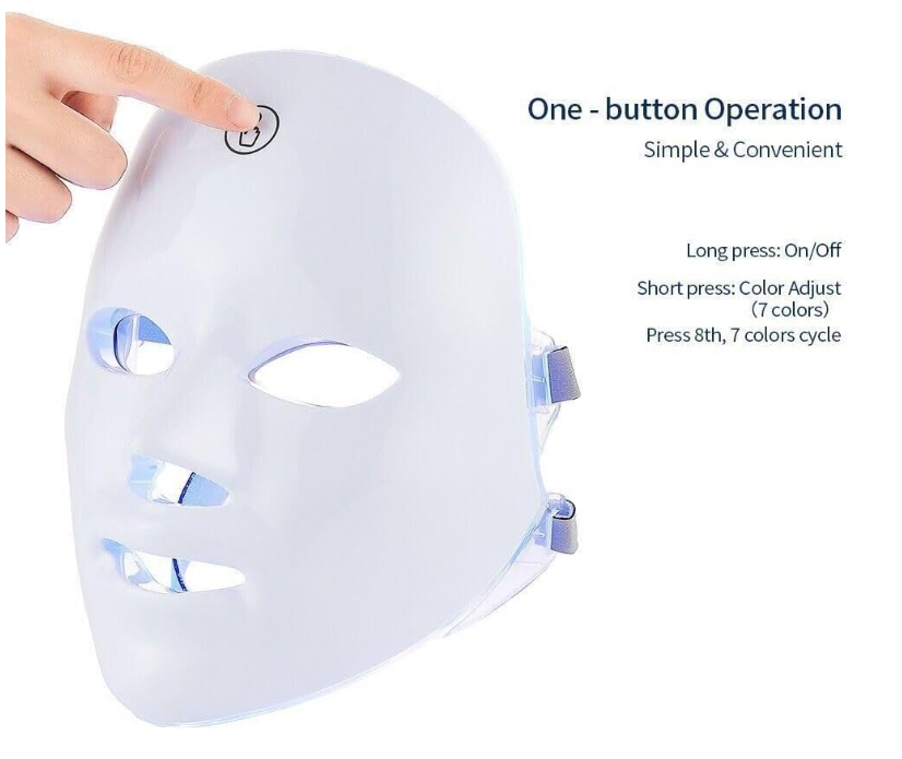 LED ansiktsmask - Hudvård med 7 olika färger för Glow & föryngring