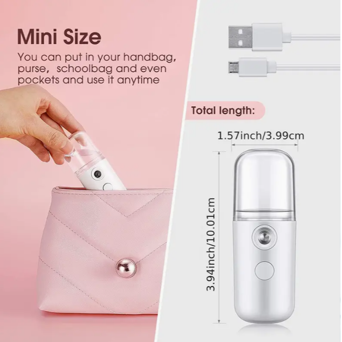 💧 NanoMist™ – USB-Laddad Ansiktsspray för Omedelbar Återfuktning